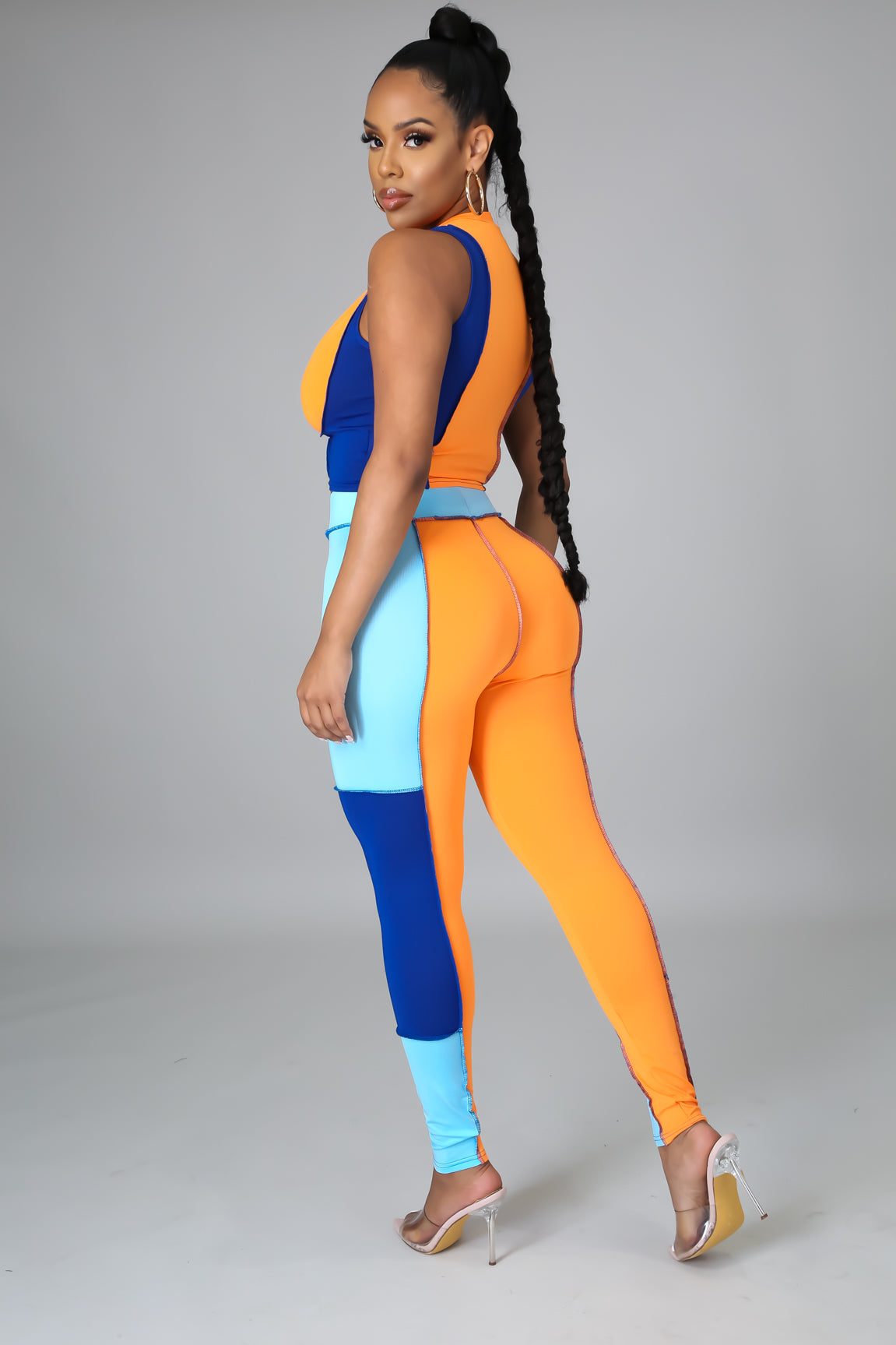 Color Block Leggings Set