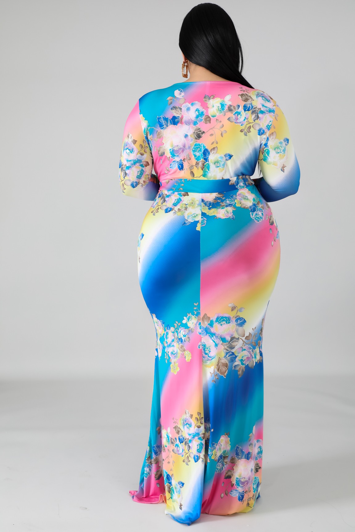 porcelain mermaid maxi dress (1x)