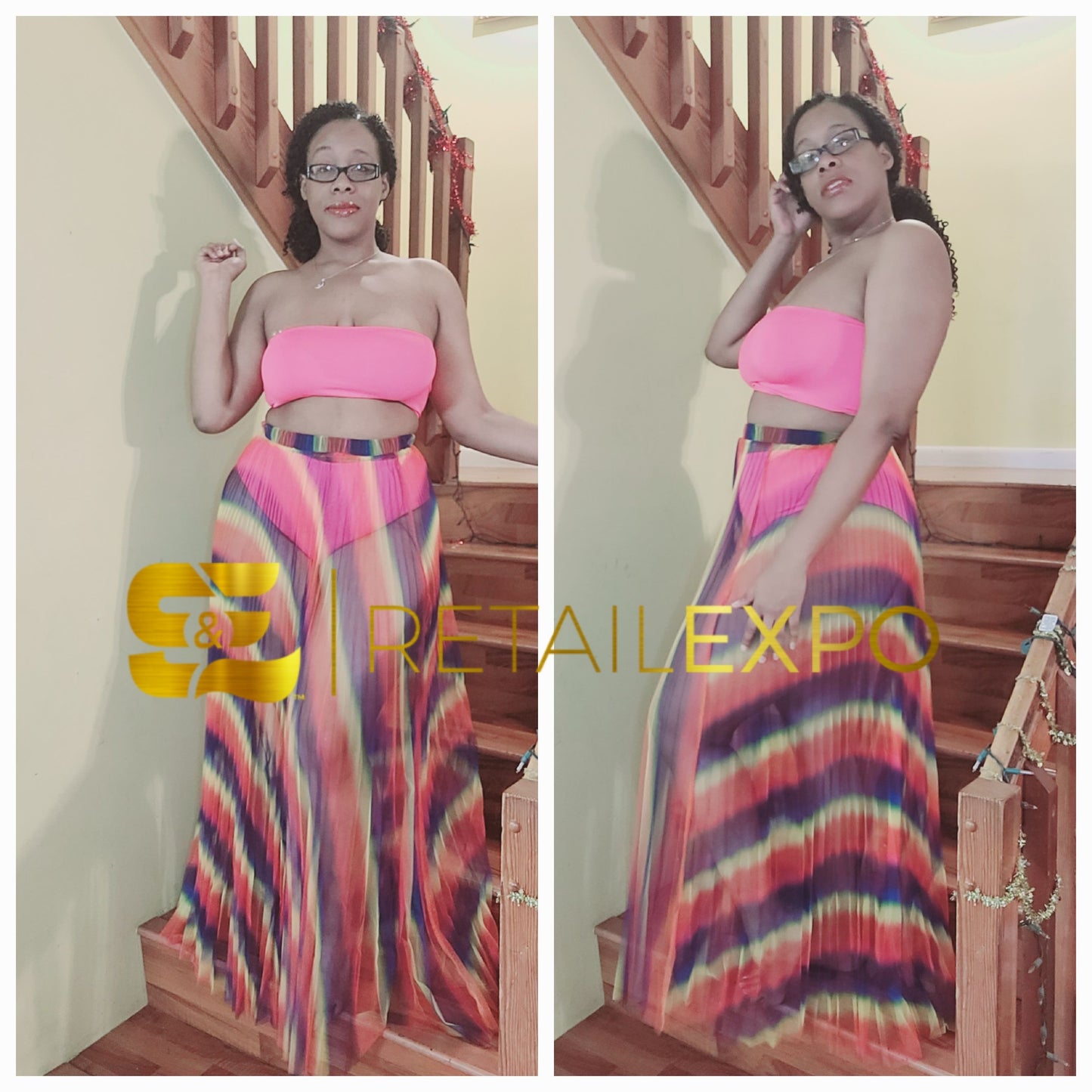 "Sweet Like Sugar" Fuchsia Vacation Swimwear Skirt Set