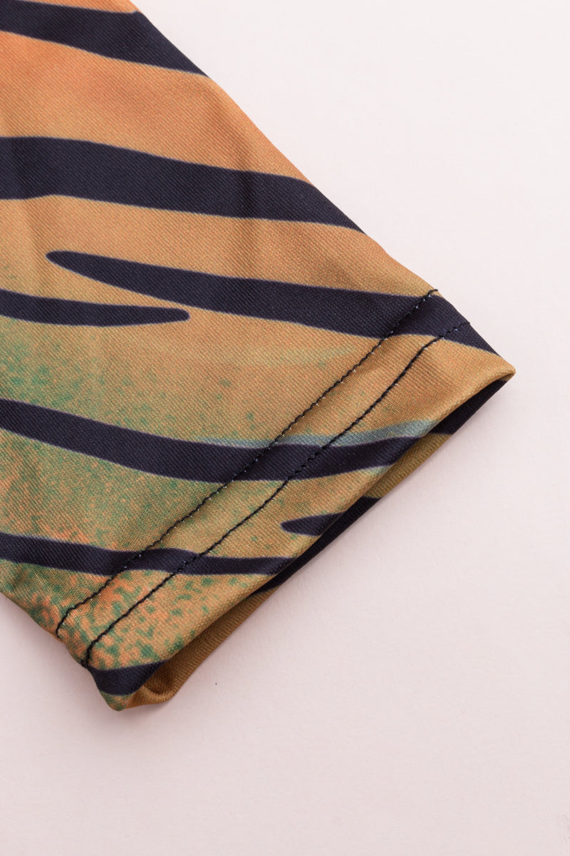 multi animal printed off shoulder maxi dress