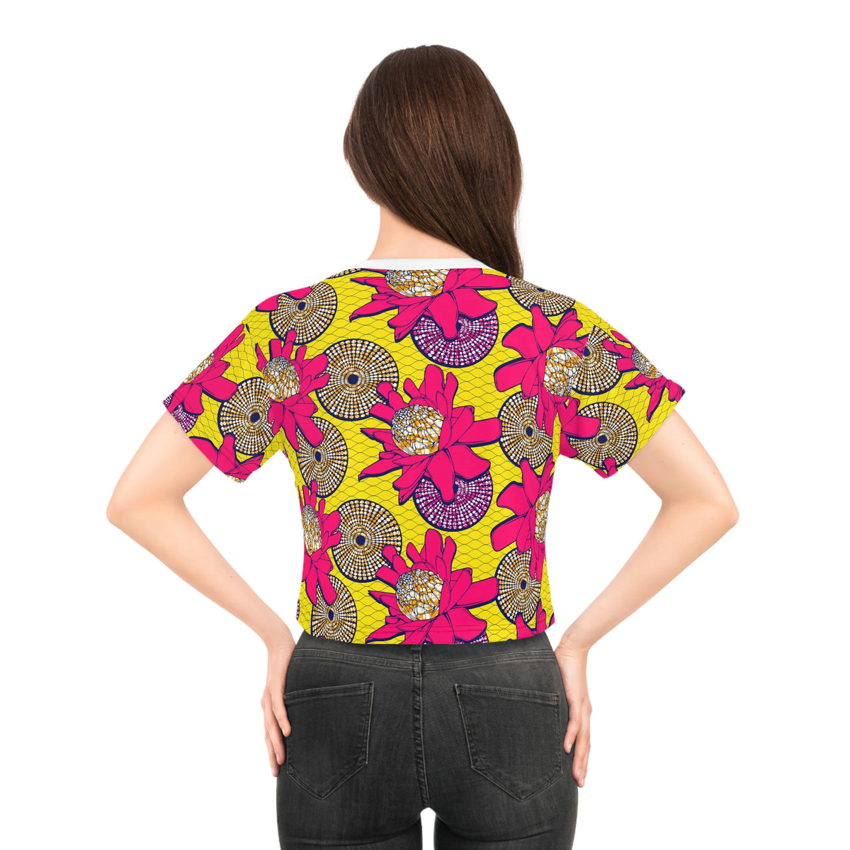 Cropped Estampa Floral Africana