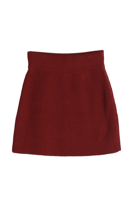Conjunto de Cropped e Saia Canelados