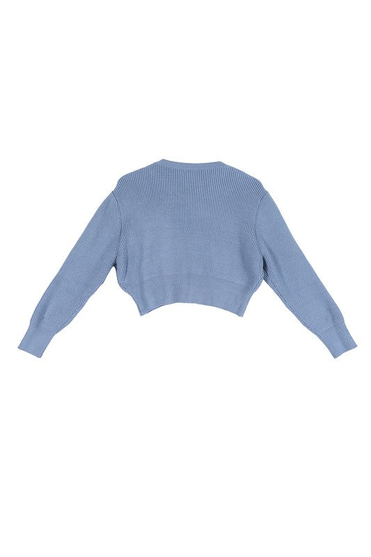 Conjunto de Cropped e Saia Canelados