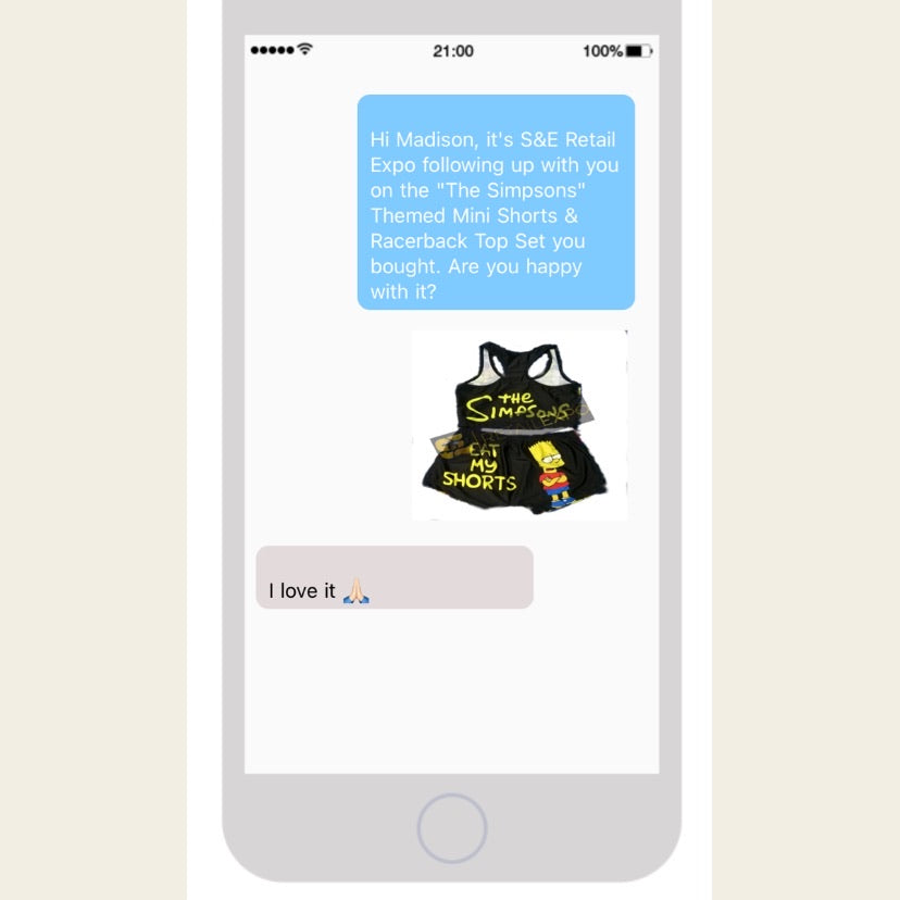 "the simpsons" themed mini shorts & racerback top set