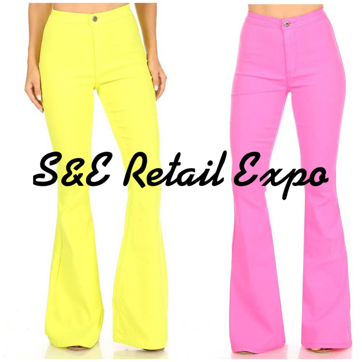 super stretch high waist bell bottom pants
