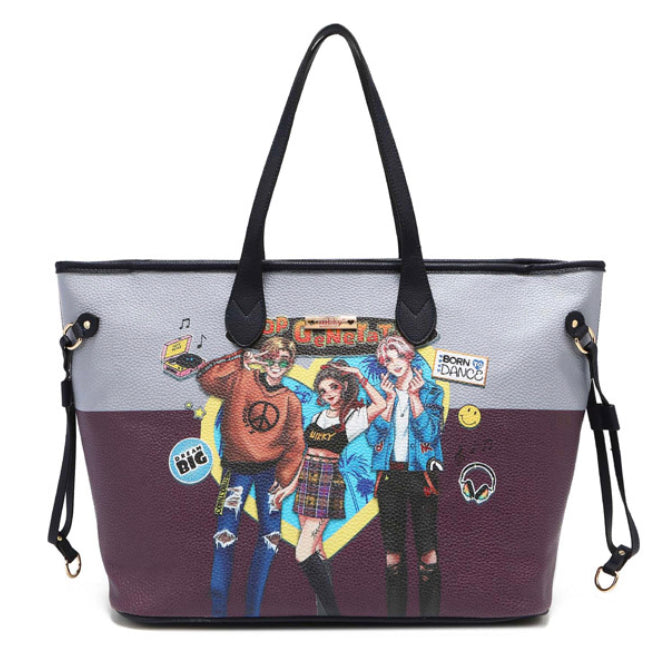 nicole lee “nikky” large shopper bags (nk12200) pop generation