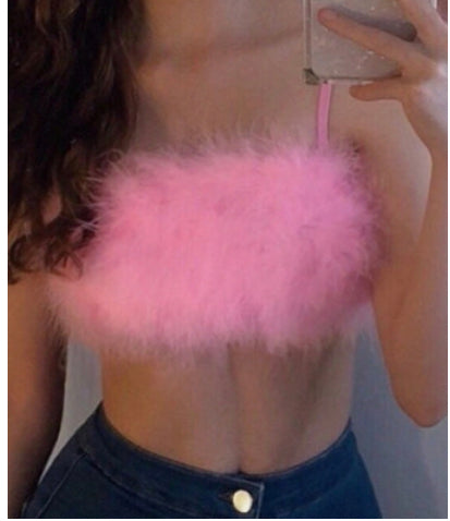 fuzzy bra top