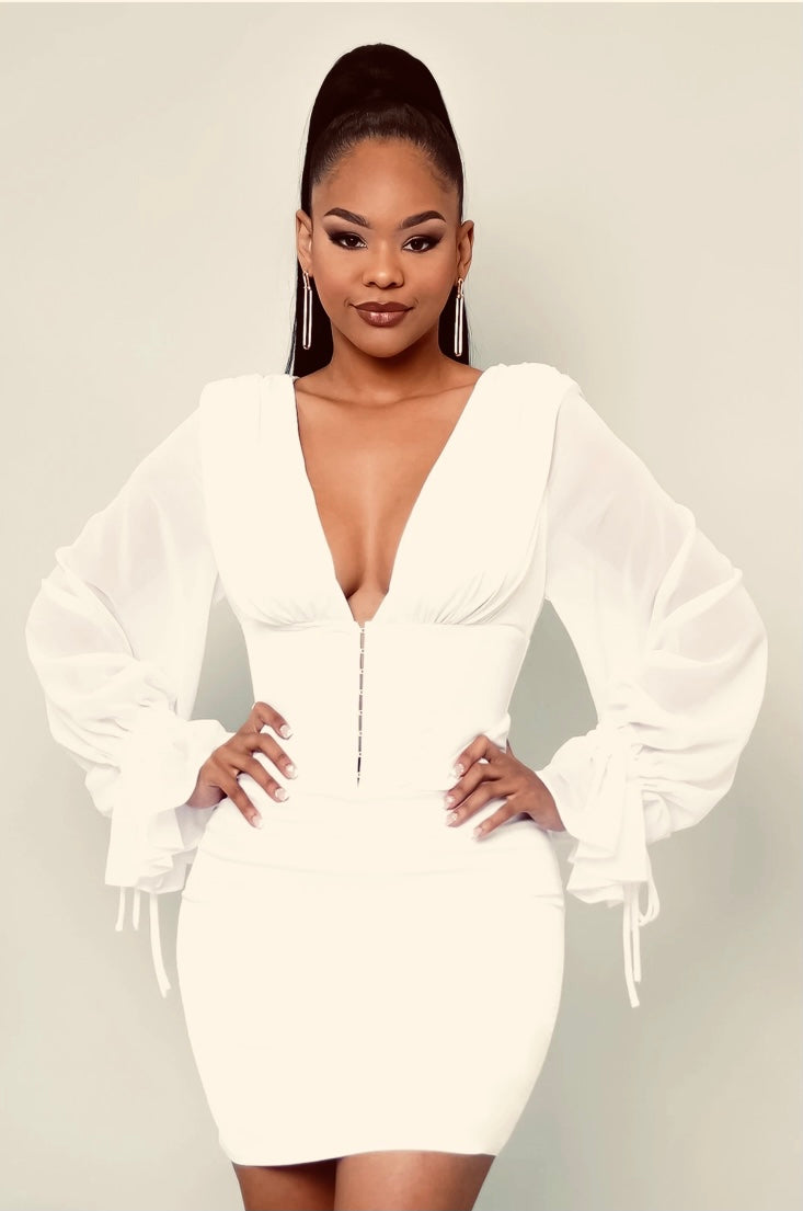 “a walk to remember” corset top white mini dress