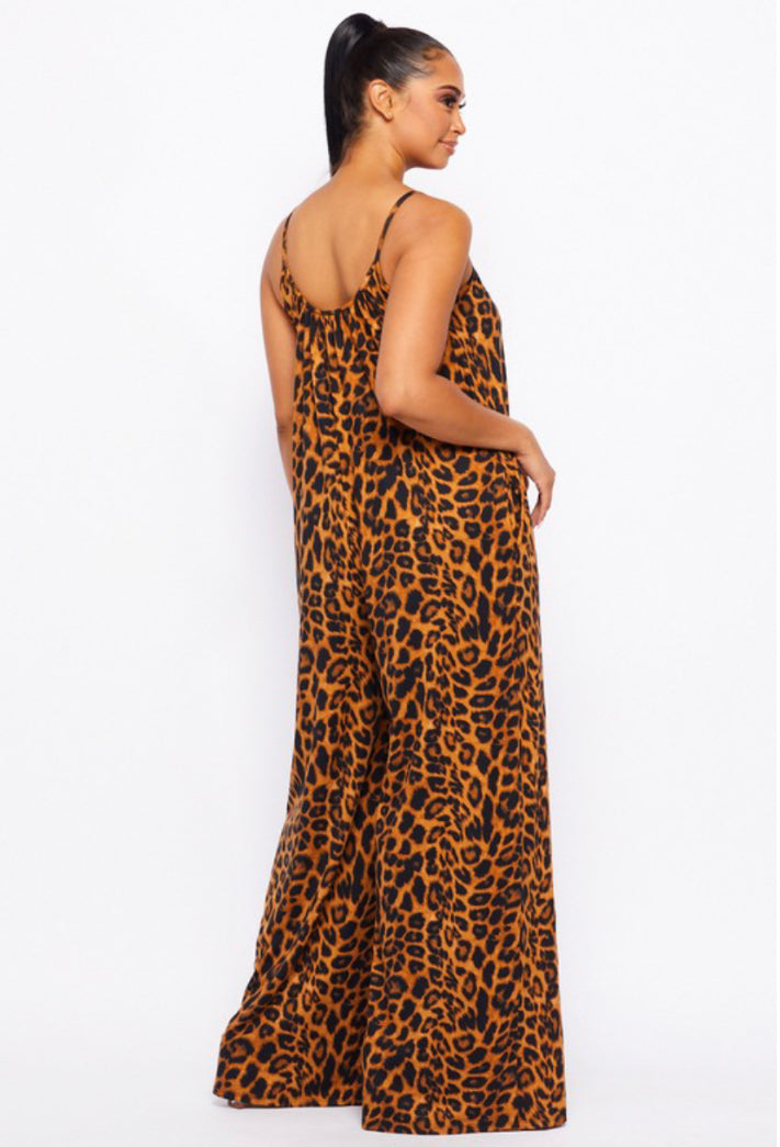 leopard print palazzo jumpsuit