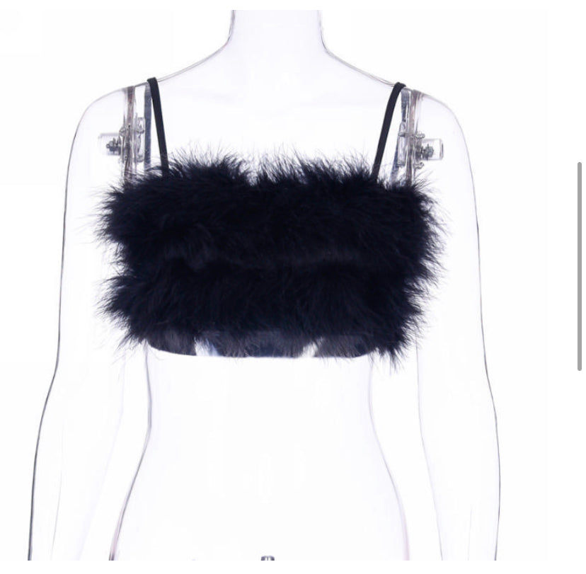 fuzzy bra top