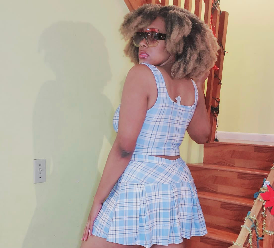 Blue & White Skort Set