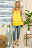 RUFFLED BOTTOM TUNIC TANK TOP-4 COLORS