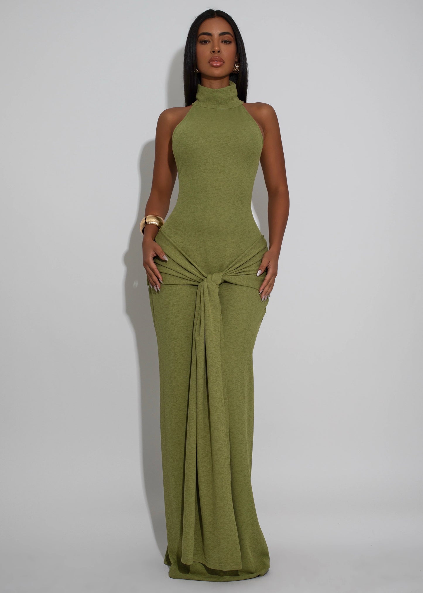 Never Leaving Maxi Dress- Green