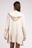 Hooded Open Front Sweater Cardigan-4 Colors