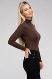 Long-Sleeve Turtleneck Bodysuit- 6 Colors