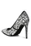 Iceout Diamante & Rhinestone Embellishments Pumps- 2 Colors