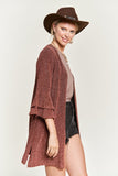 Glitter Bell Sleeve Kimono Cardigan