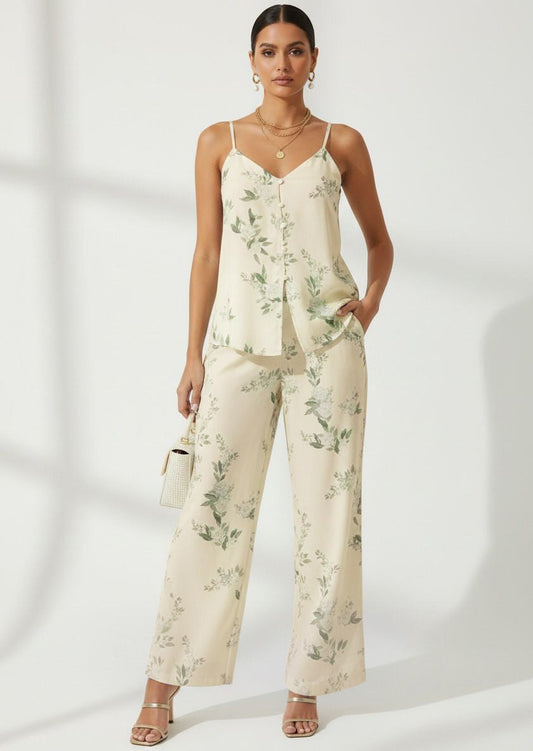 Verona Pants Set- Ivory