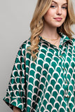 LIGHT SATIN PRINT BUTTON DOWN SHIRT-2 COLORS