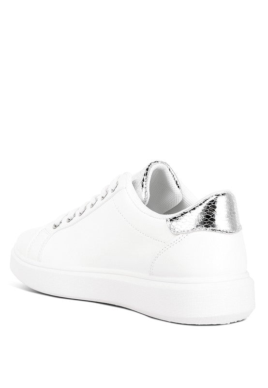 Claude Faux Leather Back Panel Detail Sneakers- 3 Colors