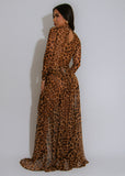 Daredevil Leopard Print Illusion See-Thru Skirt & Bodysuit Top Set/ Swimwear Set