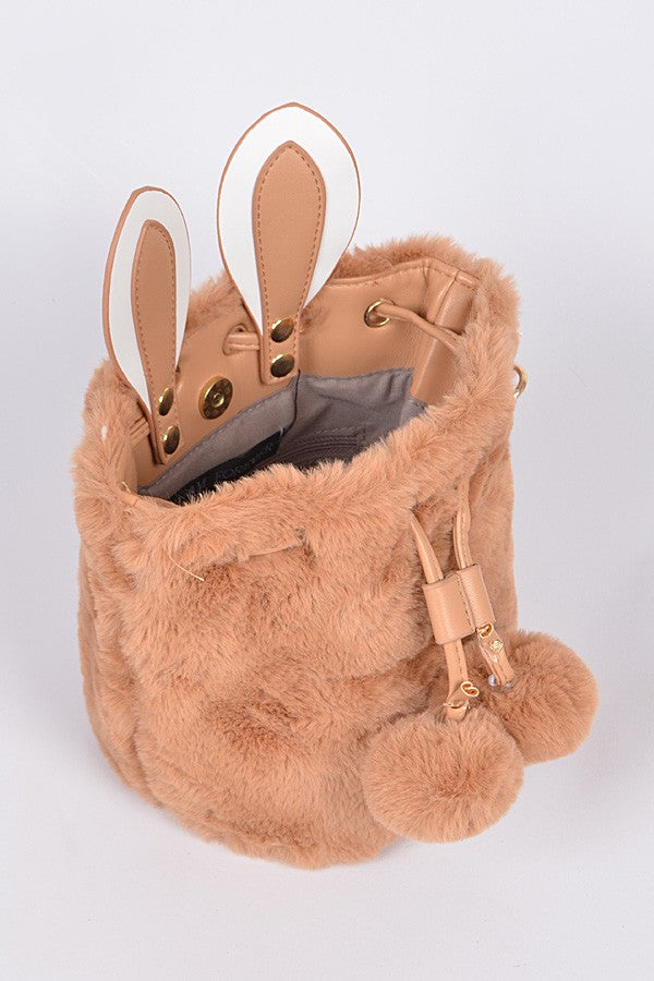 Faux Fur Bunny Bag- 4 Colors