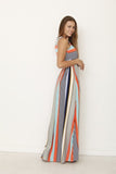Multi Striped Maxi Dress w/ Hidden Pocket-2 Colors