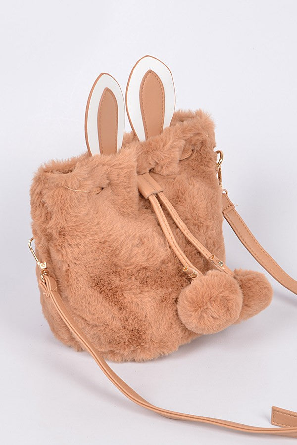 Faux Fur Bunny Bag- 4 Colors