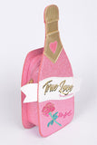 True Love Champaign Bottle Iconic Swing Bag- 2 Colors