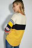 MULTI ENGINEERING STRIPE AND SOLID MIXED TOP-2 COLORS