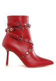 Jaunts Eyelets & Studs Harness Ankle Boots- 3 Colors