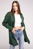 Hooded Open Front Sweater Cardigan-4 Colors