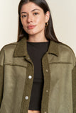 FAUX FUR AND SUEDE JACKET -OLIVE OR CAMEL