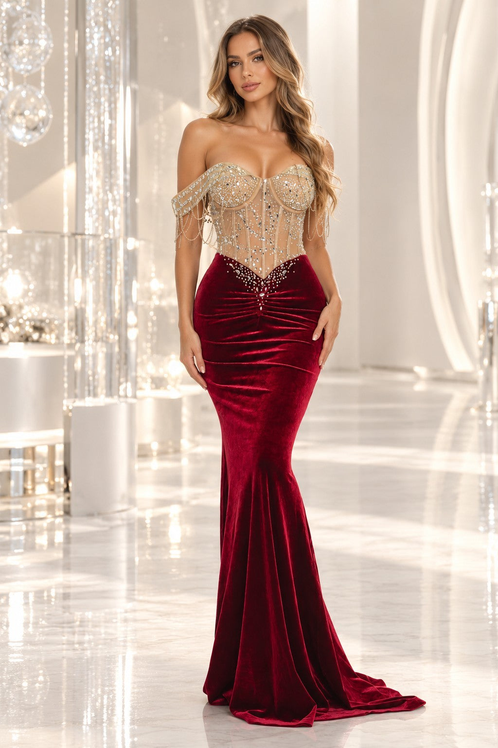 I Own The Room Gala Maxi Dress- Burgundy