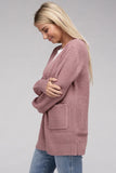 Low Gauge Waffle Open Cardigan Sweater-4 Colors