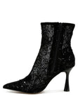 Samia Sequin Lace Boots- 3 Colors