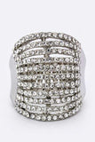 Layered Crystals Stretch Ring-9 Colors