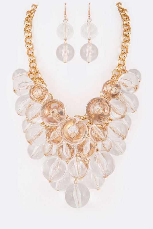 Mix Pearls Statement Necklace Set- 6 Colors