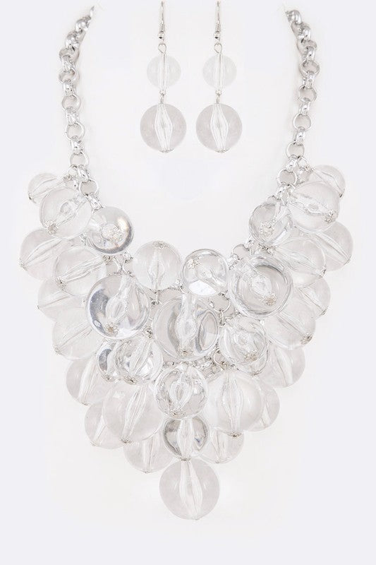 Mix Pearls Statement Necklace Set- 6 Colors