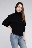 Viscose Dolman Sleeve Turtleneck Sweater Top- 5 Colors