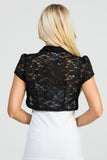 Crochet Sequin Lace Cropped Shrug Top- 6 Colors