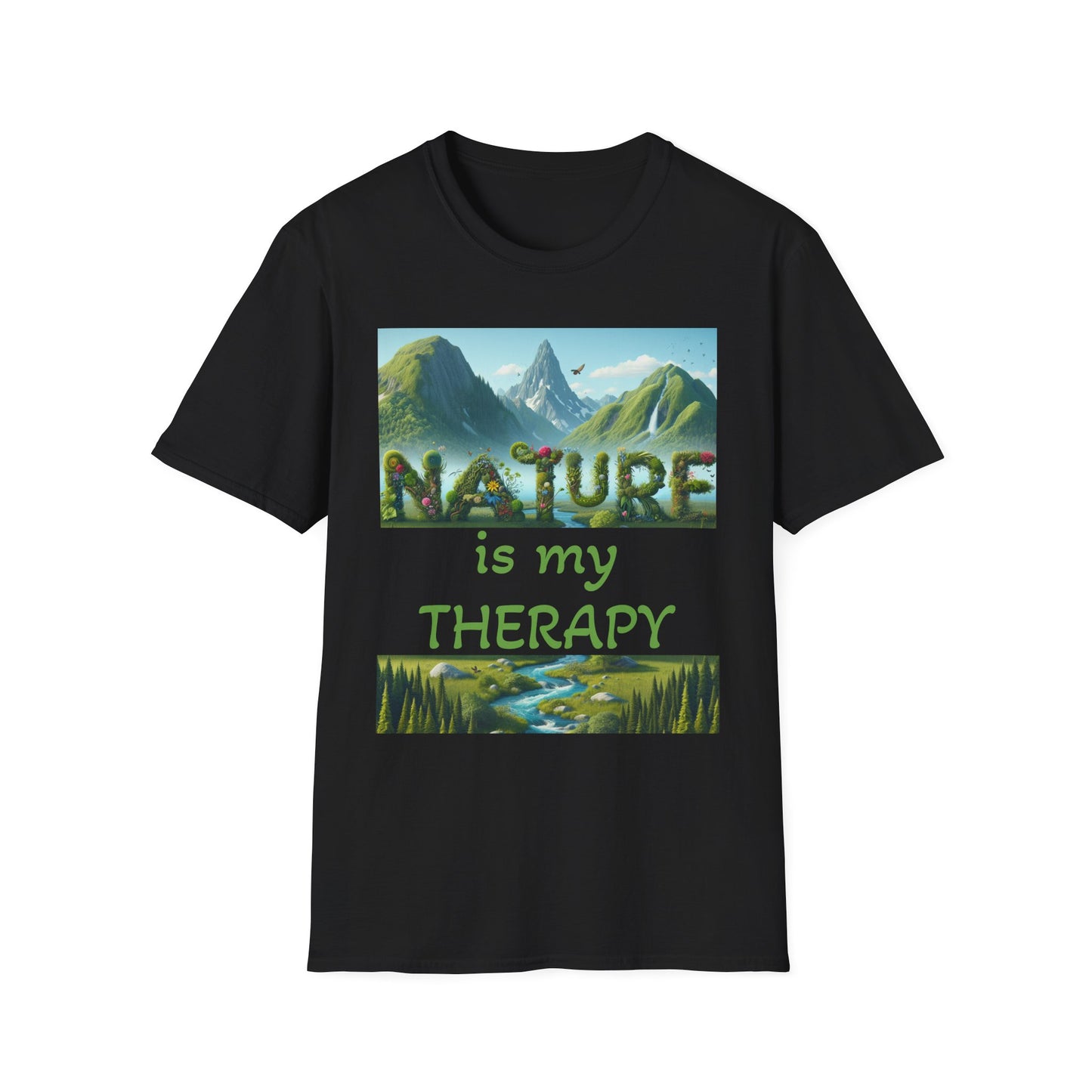 Nature is My Therapy Unisex Softstyle T-Shirt - Nature Lover Tee- 2 Colors