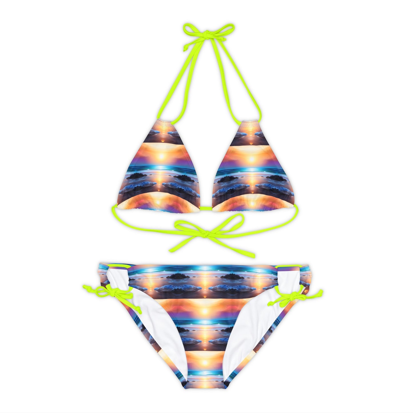 The Beach At Sunset Bikini Set