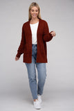 Low Gauge Waffle Open Cardigan Sweater-4 Colors