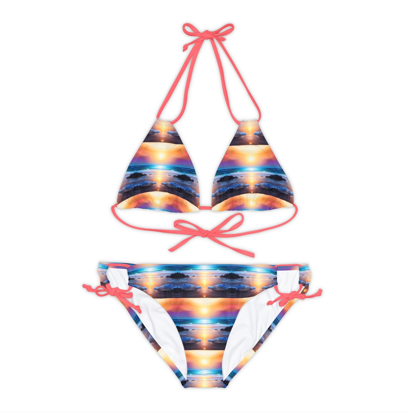 The Beach At Sunset Bikini Set