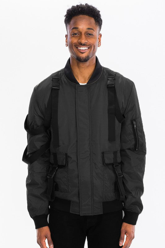 MENS UTILITY STRAP JACKET- 2 COLORS