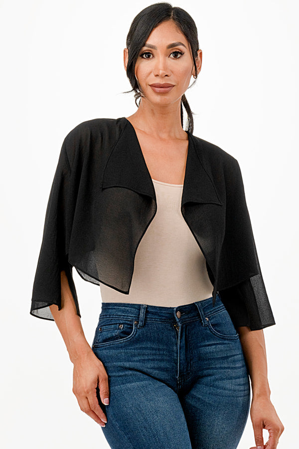 Sheer Chiffon Bolero (Multiple Colors)