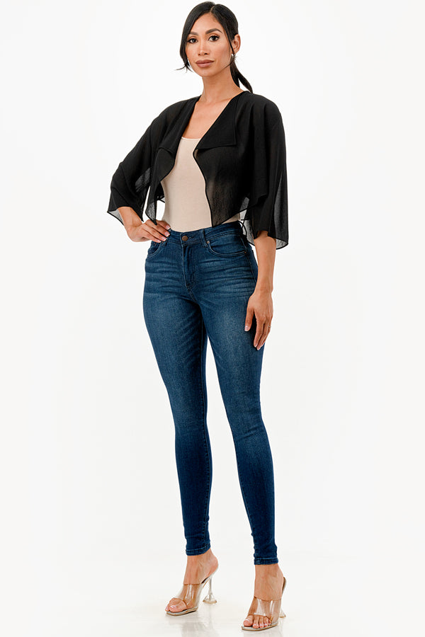 Sheer Chiffon Bolero (Multiple Colors)