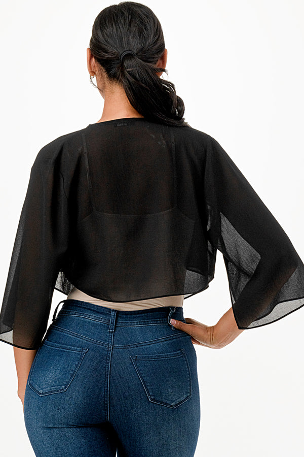 Sheer Chiffon Bolero (Multiple Colors)