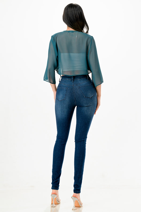Sheer Chiffon Bolero (Multiple Colors)